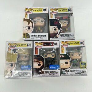 Lot of 5 The Office Funko Pops Dwight Schrute #871, #876, #907, #1015 #1041 NIB